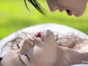 Lesbian Babe Feasts On Pussy On A Picnic