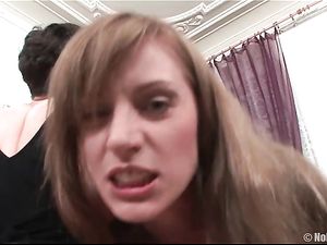 Skinny Tattooed Girl Fucked By A Giant Strapon Cock