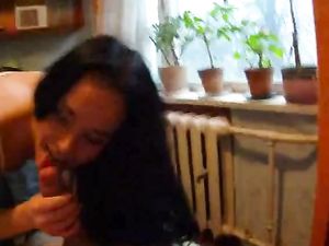 Euro Cutie In His Flat To Suck Cock Like A Slut