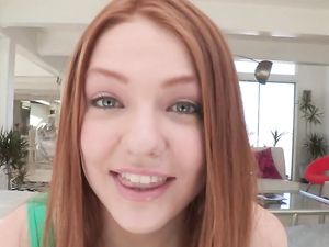 Pale Redhead Gets Her Mouth And Her Pussy Fucked