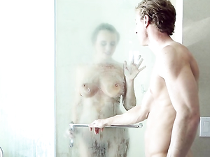 Curvy Ass Girl Teases In The Shower And Gets Laid