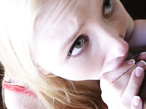 Pure And Pretty Blonde Gobbling Knob In Sexy POV