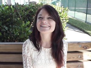 Sweetheart Dressed In White Lace Takes A Big Cock