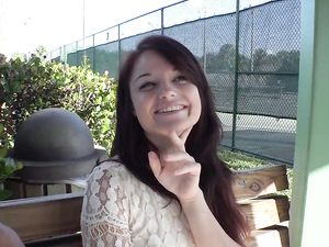 Sweetheart Dressed In White Lace Takes A Big Cock